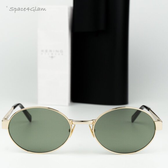 Saint Laurent Other - Saint Laurent Men Sunglasses Gold Green Oval SL692 003 BRAND NEW